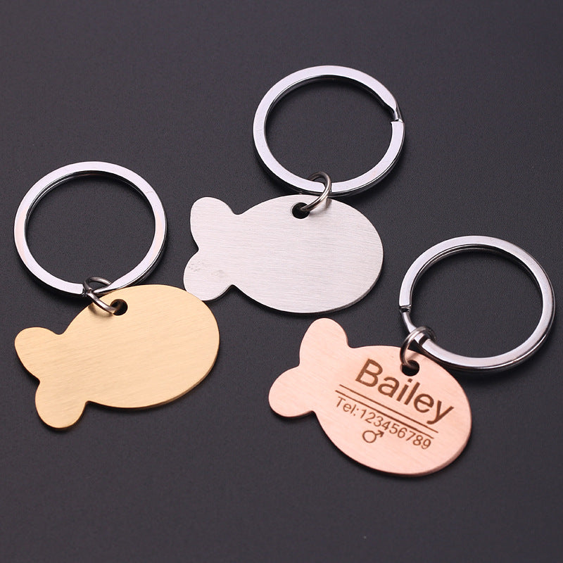 Engraved pet ID tags in gold, silver and rose gold stainless steel — Furmonogram