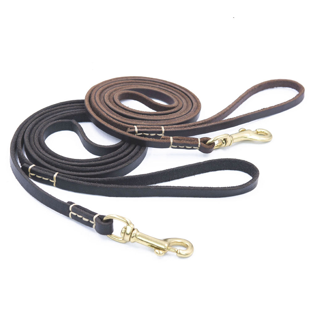 Full-grain leather dog leash by Furmonogram